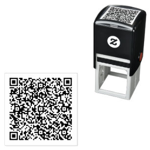 Custom QR Code Scan Info Personalised Stamp