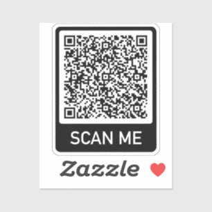 Custom QR Code Scan Info Personalised Sticker