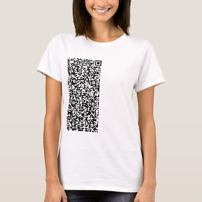 Custom QR Code Scan Info Personalised T-Shirt (Front)