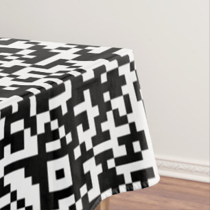 Custom QR Code Scan Info Tablecloth - Choose Colou