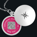 Custom QR Code Scan Info Text and Colours Necklace<br><div class="desc">Choose Colours and Font - Necklaces with Your Special QR Code Info and Custom Text Personalised Modern Necklace Gift - Add Your QR Code - Image or Logo - photo / Text - Name or other info / message - Resize and Move or Remove / Add Elements - Image /...</div>