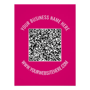 Custom QR Code Scan Info Text and Colours Poster