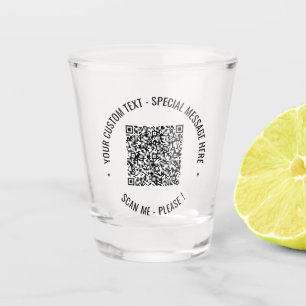 Custom QR Code Scan Info Text Colours Shot Glass