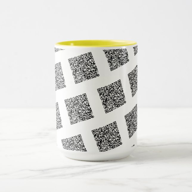Custom QR Code Scan Info Your Funny Mug Gift (Center)