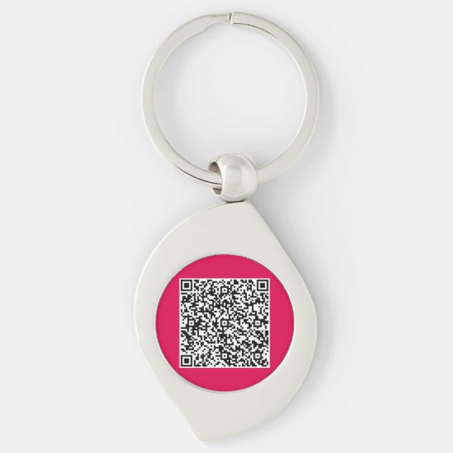 Custom QR Code Scan Info Your Modern Gift Keychain (Front)