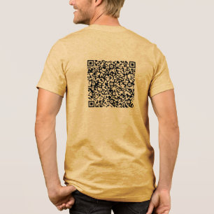 Custom QR Code Scan Info Your Own Design Funny Tri-Blend Shirt