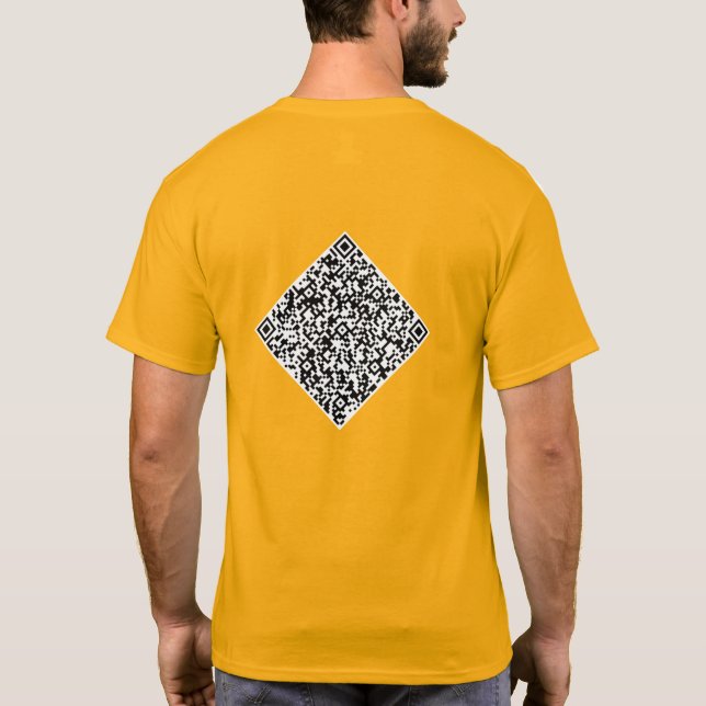 Custom QR Code Scan Info Your T-Shirt Choose Colou (Back)