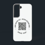 Custom QR Code Scan Info Your Text and Colours Samsung Galaxy Case<br><div class="desc">Custom Colours and Font - Your Special QR Code Info and Custom Text Personalised Modern Gift - Add Your QR Code - Image or Logo - photo / Text - Name or other info / message - Resize and Move or Remove / Add Elements - Image / Text with Customisation...</div>