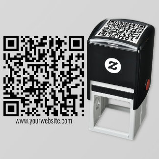 Custom QR Code Self-inking Stamp