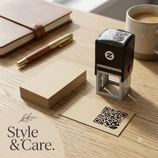 Custom QR Code Self-Inking Stamp 1.5 x 1.5 Inch (Custom QR Code Self-Inking Stamp 1.5 x 1.5 Inch)