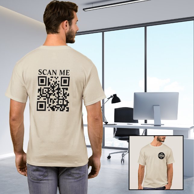 Custom QR Code Shirts: Promote Your Business Logo  T-Shirt (Custom QR Code Shirts: Promote Your Business with Personalized Style)