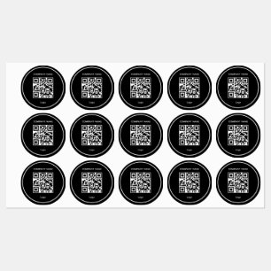 Custom qr code simple black business logo Label
