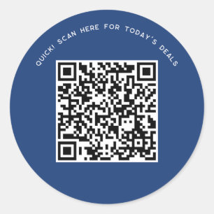 Custom QR Code Small Business Marketing Classic Round Sticker