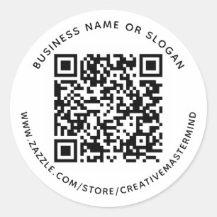 Custom QR Code Small Business Promotional Sticker