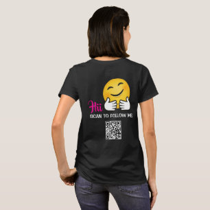 Custom QR Code Social Media Follow Me T shirt