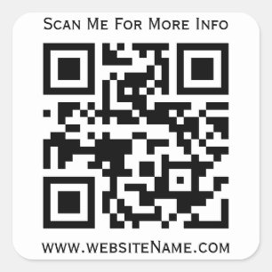 Custom QR Code Square Sticker