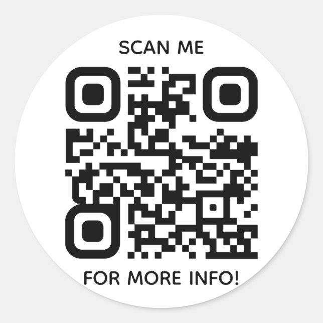 Custom QR Code Square Sticker (Front)
