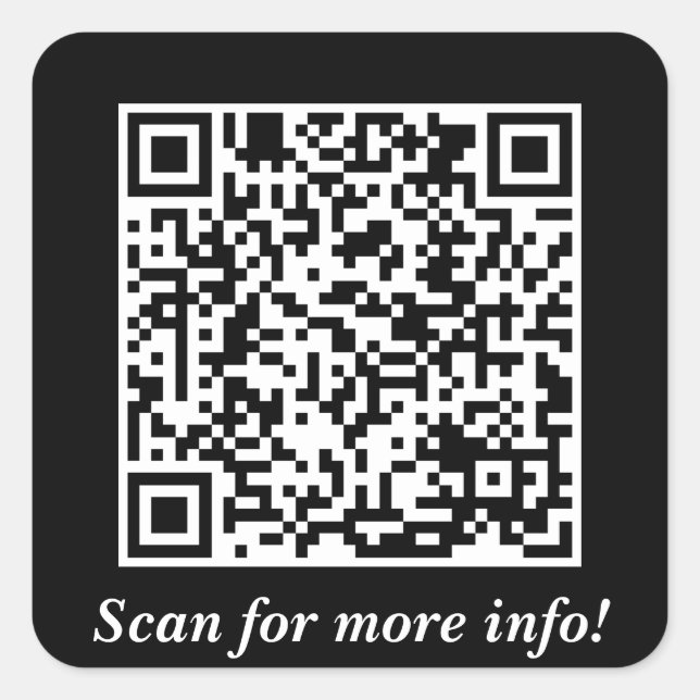 Custom QR Code Square Stickers (Front)