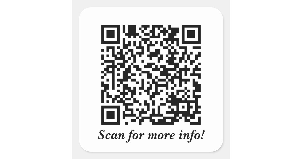 Custom Qr Code Square Stickers Zazzle