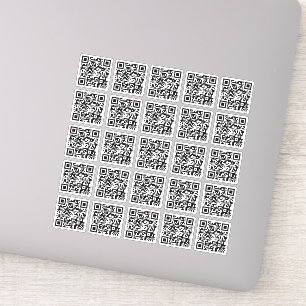 Custom QR code square vinyl Sticker