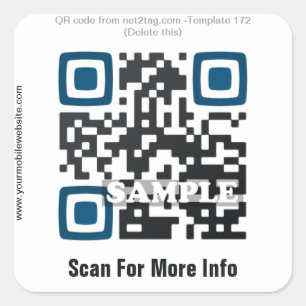 Custom QR code sticker (QR code template #172)