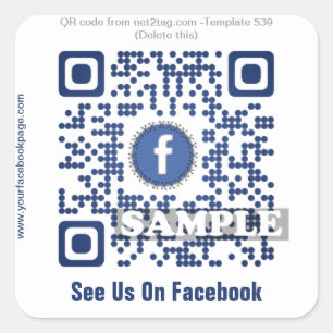 Custom QR code sticker (QR code template #539)