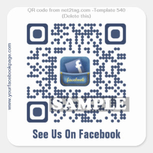 Custom QR code sticker (QR code template #540)