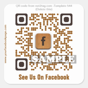 Custom QR code sticker (QR code template QR#544)