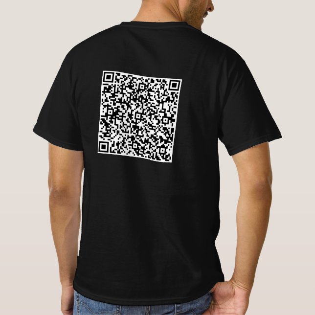 Custom QR Code T-Shirt Example (Back)