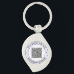 Custom QR Code Text and Colour Promotional Keychai Key Ring<br><div class="desc">Custom Colours and Font - Your QR Code Scan Info , Name , Website or Custom Text Professional Stamp Design Promotional Keychain Gift - Add Your QR Code - Image or Logo , Photo / Name - Company / Website or Phone , E-mail or other info / text - Resize...</div>