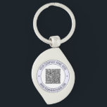 Custom QR Code Text and Colour Promotional Keychai Key Ring<br><div class="desc">Custom Colours and Font - Your QR Code Scan Info , Name , Website or Custom Text Professional Stamp Design Promotional Keychain Gift - Add Your QR Code - Image or Logo , Photo / Name - Company / Website or Phone , E-mail or other info / text - Resize...</div>