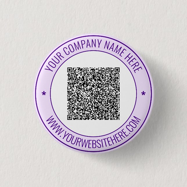 Custom QR Code Text and Colours Promotional Button (Front)