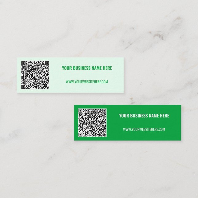 Custom QR Code Text and Colours Your Business Card (Front/Back)