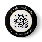 Custom QR Code Text Black White Gold