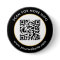 Custom QR Code Text Black White Gold