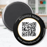 Custom QR Code Text Black White Magnet<br><div class="desc">Upload a QR code, add text, and easily create your personalised magnet. Click EDIT DESIGN to change the background colour or text colour. You can TRANSFER this DESIGN on other Zazzle products and adjust it to fit most of the Zazzle items. Standard Studio designs are made in high-resolution graphics for...</div>