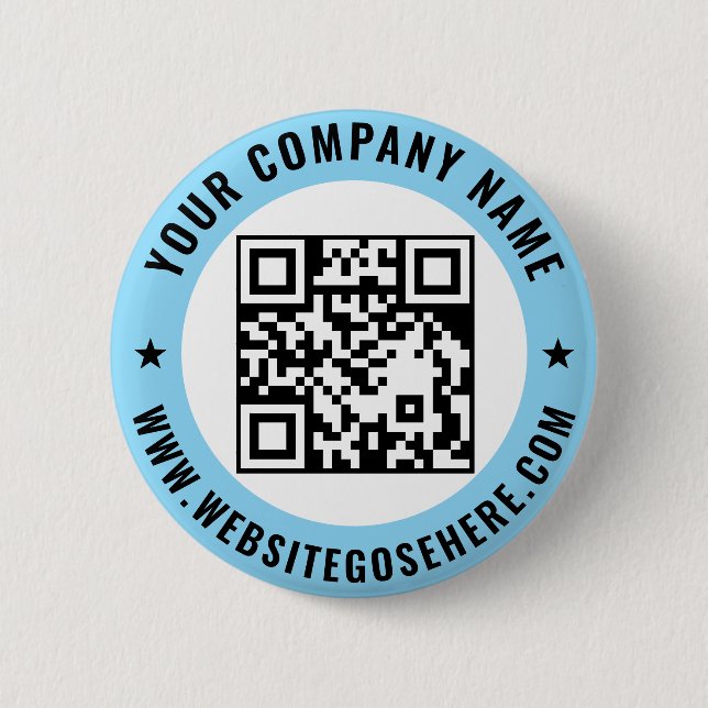 Custom QR Code Text Business Promotional Design 6 Cm Round Badge (Front)