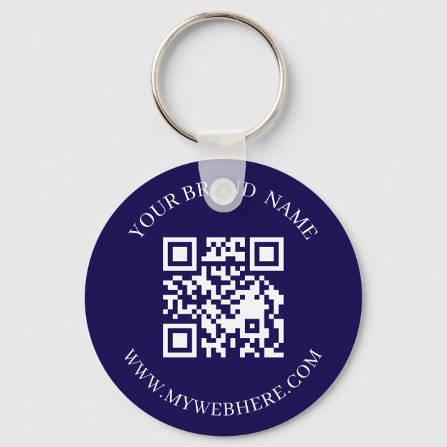 Custom QR Code Text Color Promo Keychains (Front)