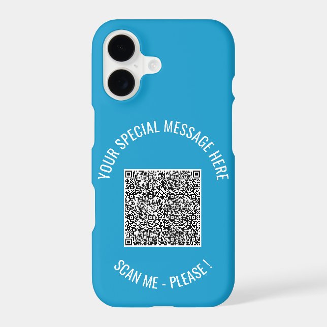 Custom QR Code Text Special Message Your Colours (Back)