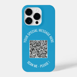 Custom QR Code Text Special Message Your Colours iPhone 14 Pro Case