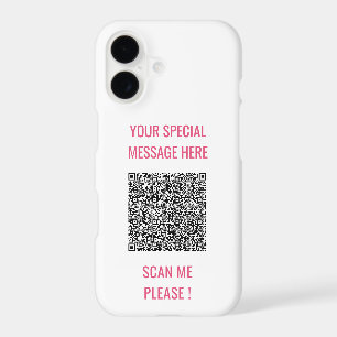Custom QR Code Text Your Own Design iPhone Case
