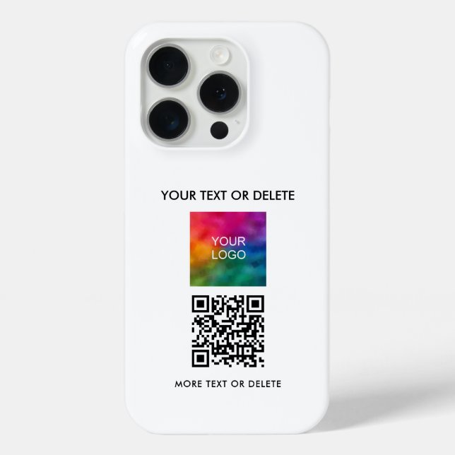 Custom QR Code Upload Business Logo Promotional Case-Mate iPhone Case (Back)
