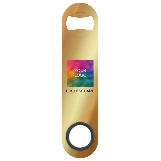 Custom QR Code Upload Company Logo Glamour Gold (Front)