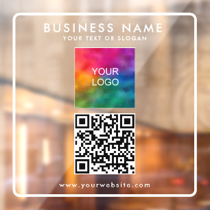 Custom QR Code Upload Own Business Logo to Window Cling