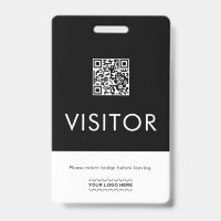 Custom QR Code Visitor Badge