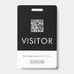 Custom QR Code Visitor Badge ID Badge