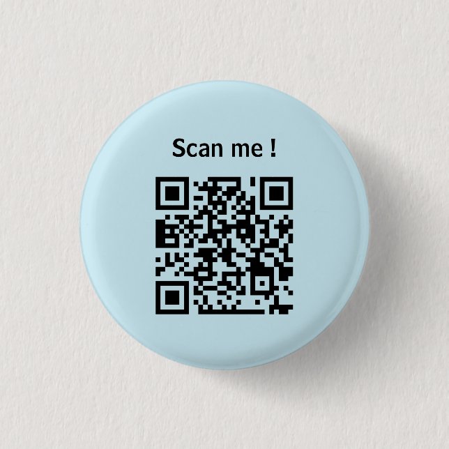 custom qr code website promotion blue button (Front)