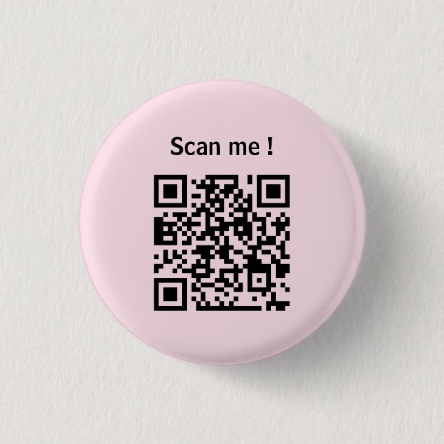 custom qr code website promotion pink button (Front)