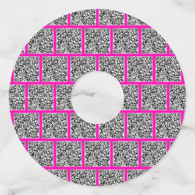 Custom QR Code Wine Glass Tag - Choose Colours (Back)