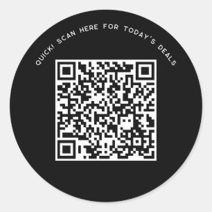 Custom QR Code with Business Marketing Classic Round Sticker